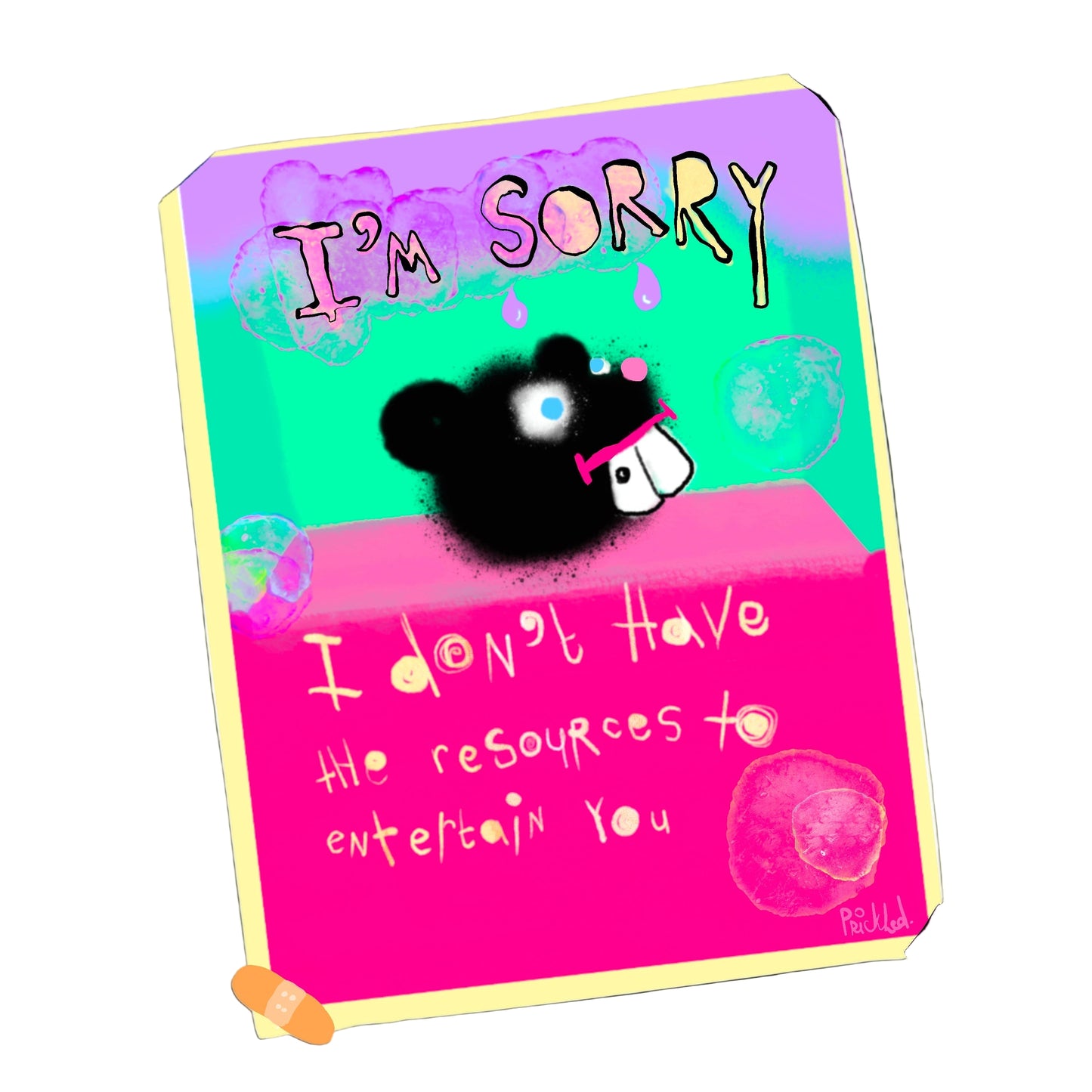 Artistic graphic t-shirt with digital illustration design | Prickled Pears