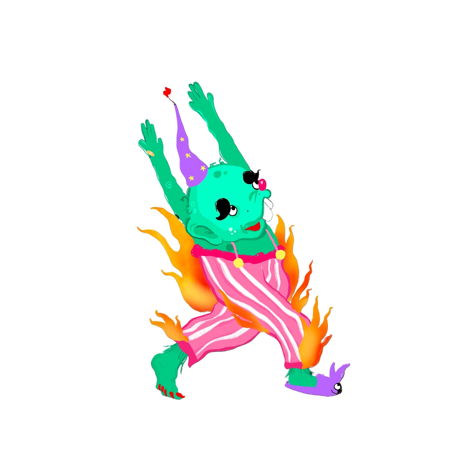 Artistic graphic t-shirt with digital illustration design | Prickled Pears