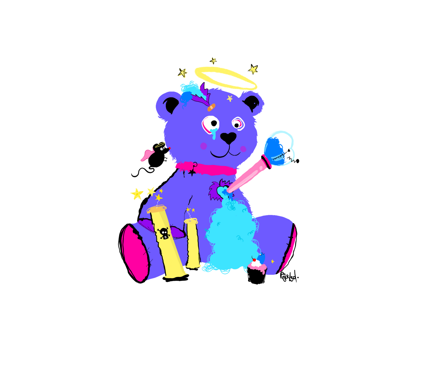 Art-inspired hoodie featuring abstract digital illustration | Prickled Pears