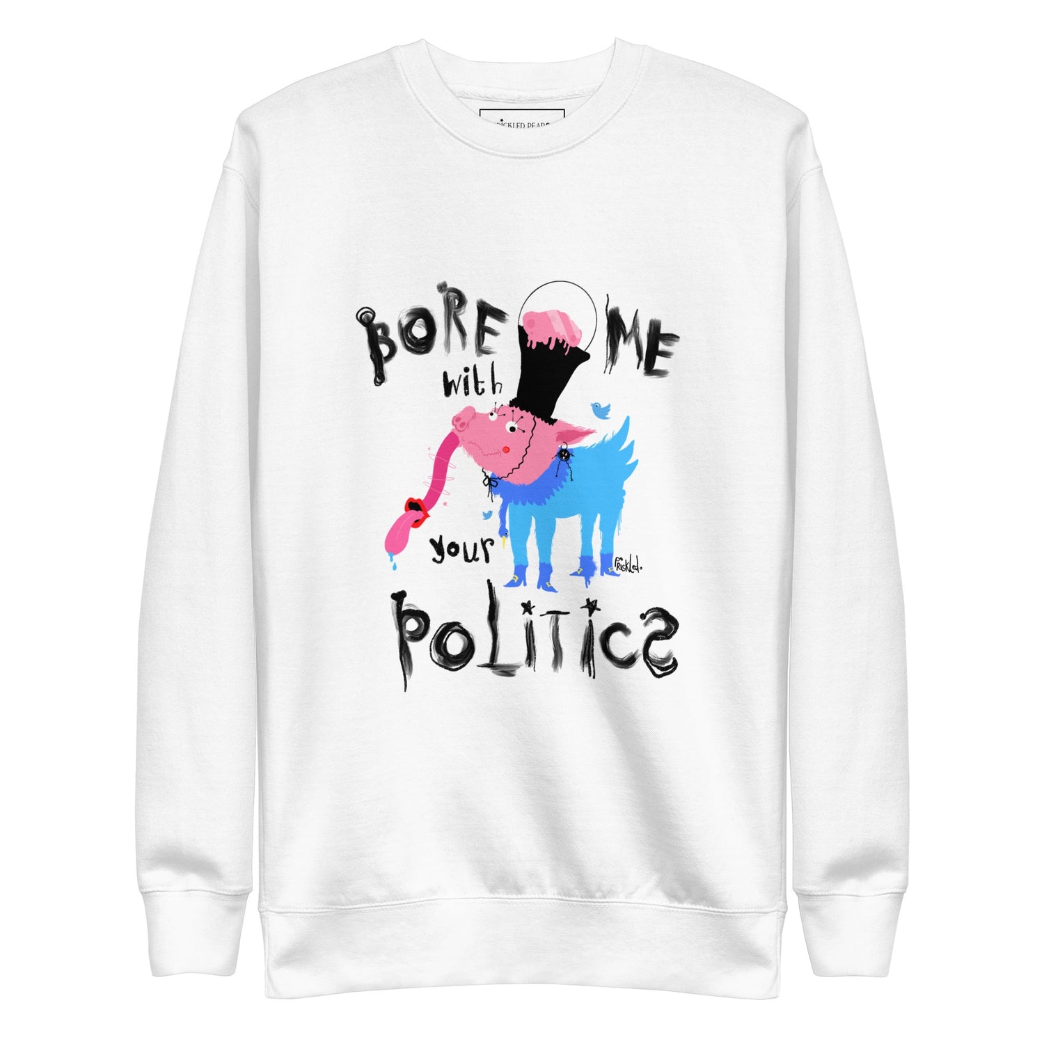 Unique illustrated hoodie featuring surreal digital art | Prickled Pears