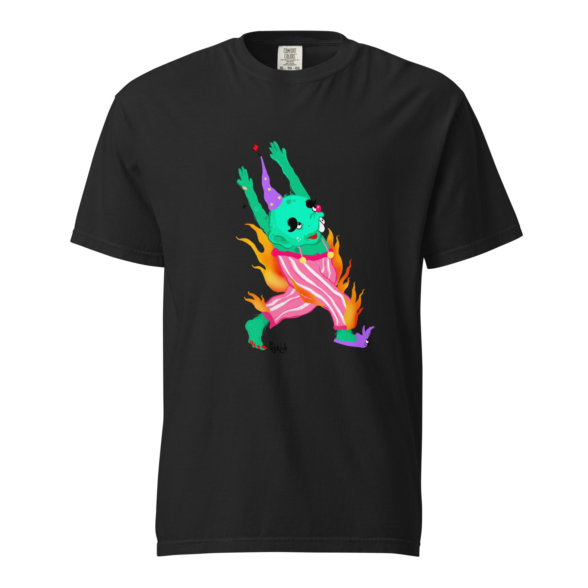 Artistic graphic t-shirt with digital illustration design | Prickled Pears