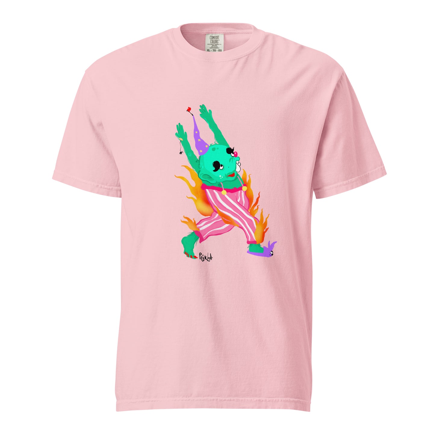 Artistic graphic t-shirt with digital illustration design | Prickled Pears